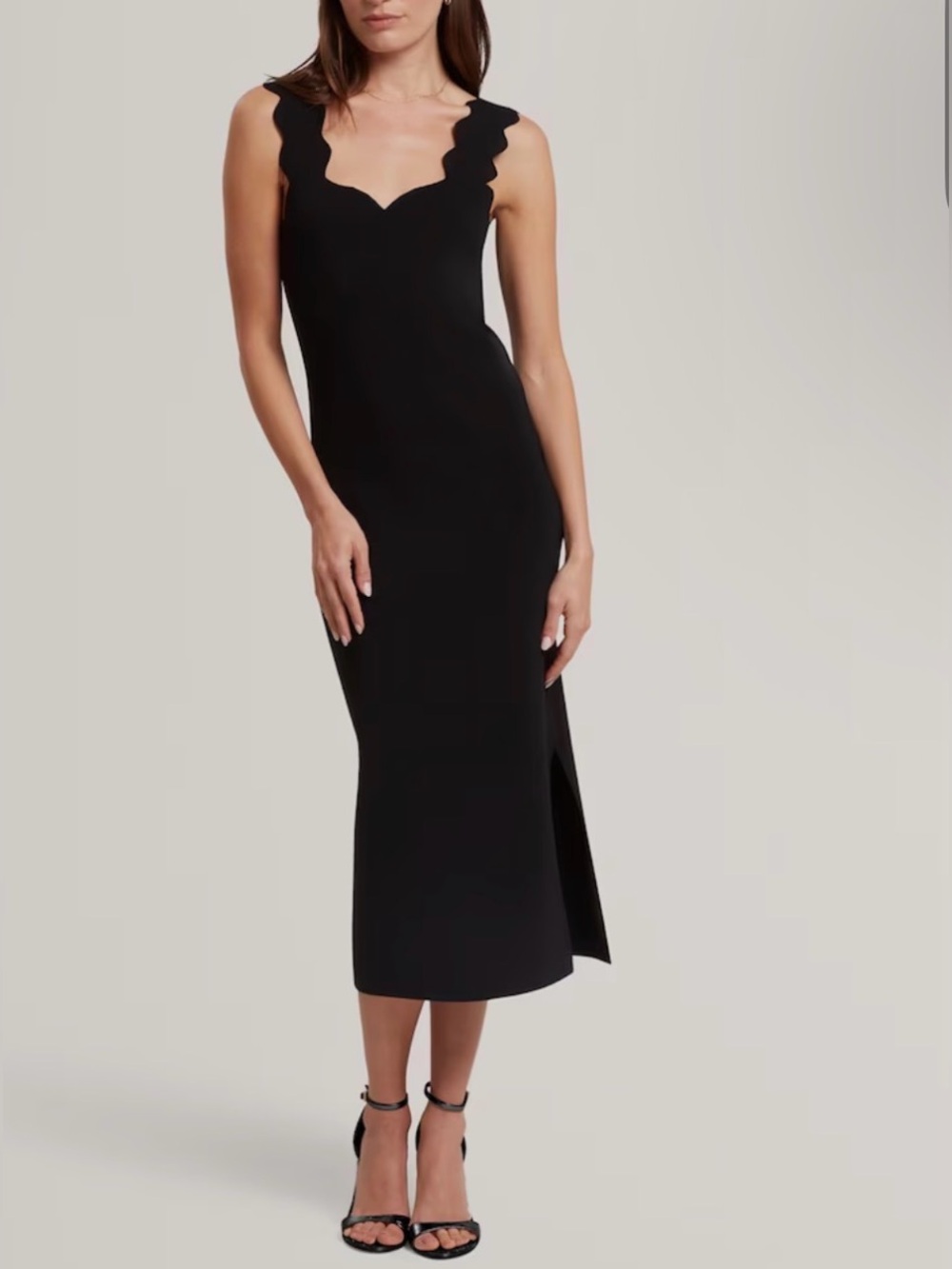 NEW Ted Baker London Sharmay Scallop Body-Con Midi Dress